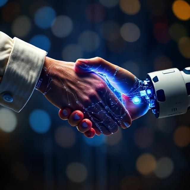Emberi és MI intelligencia szimbiotikus kézfogása