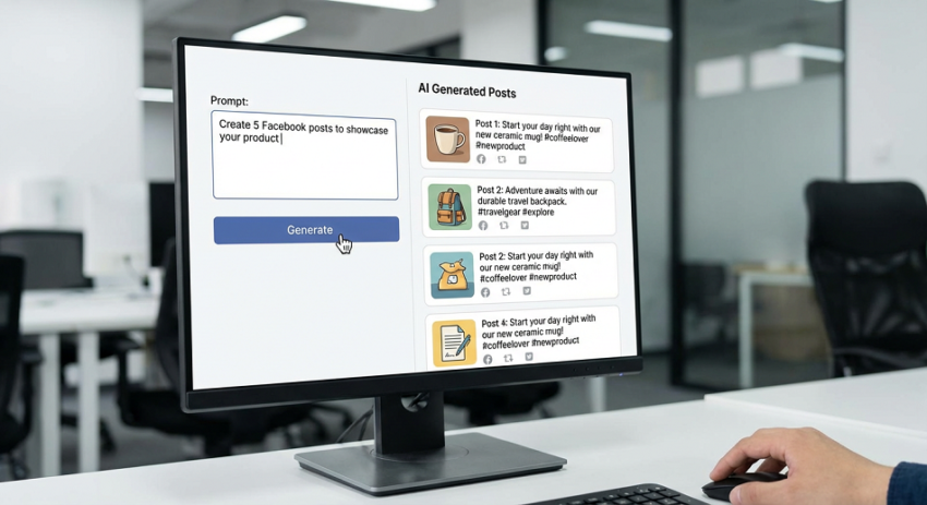 AI által generált hirdetési grafikák és szövegek KKV-knak: Az MI-vel történő gyors, költséghatékony tartalomgyártás bemutatása, pl. vizuális és szöveges hirdetések készítése