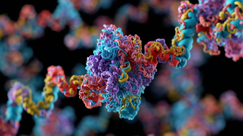 Az MI alkalmazása a fehérjék 3D-s szerkezetének gyors és pontos előrejelzésében és tervezésében, ami kulcsfontosságú a gyógyszercélpontokhoz